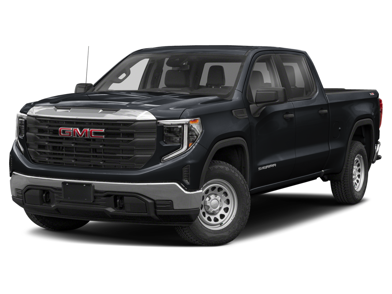2024 GMC Sierra 1500 SLT in Onyx Black — front three-quarter view