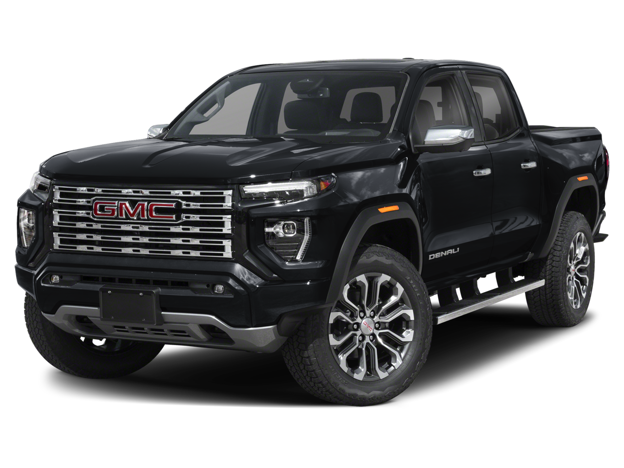 2026 GMC Canyon Denali in Volcanic Red Tintcoat — front three-quarter view