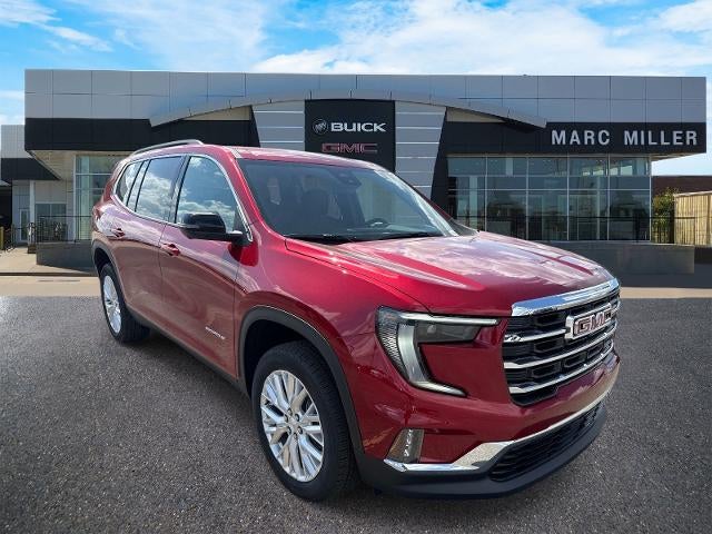 2026 GMC Acadia Elevation in Volcanic Red Tintcoat — front three-quarter view