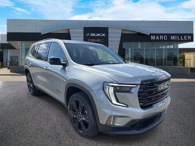 2026 GMC Acadia Elevation in Sterling Metallic — front three-quarter view