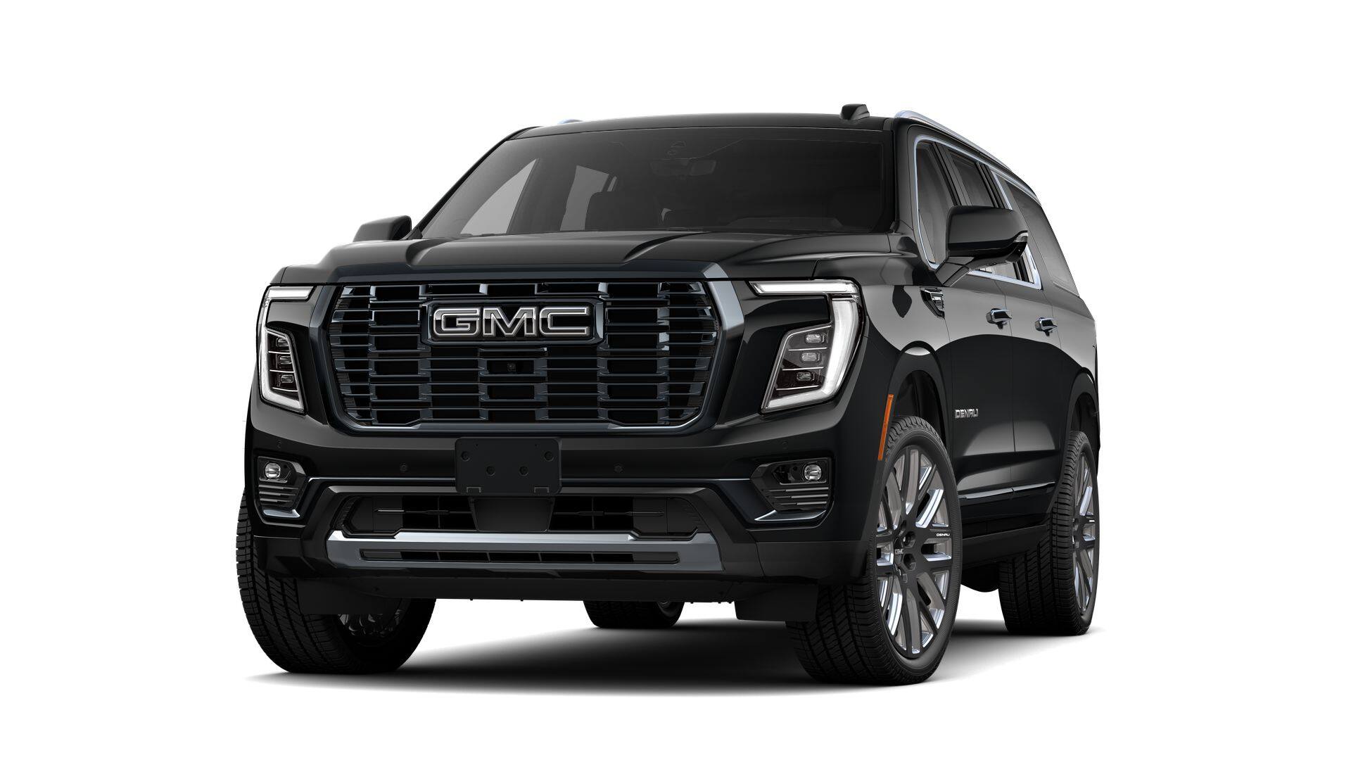 2026 GMC Yukon XL Denali Ultimate in Onyx Black — front three-quarter view