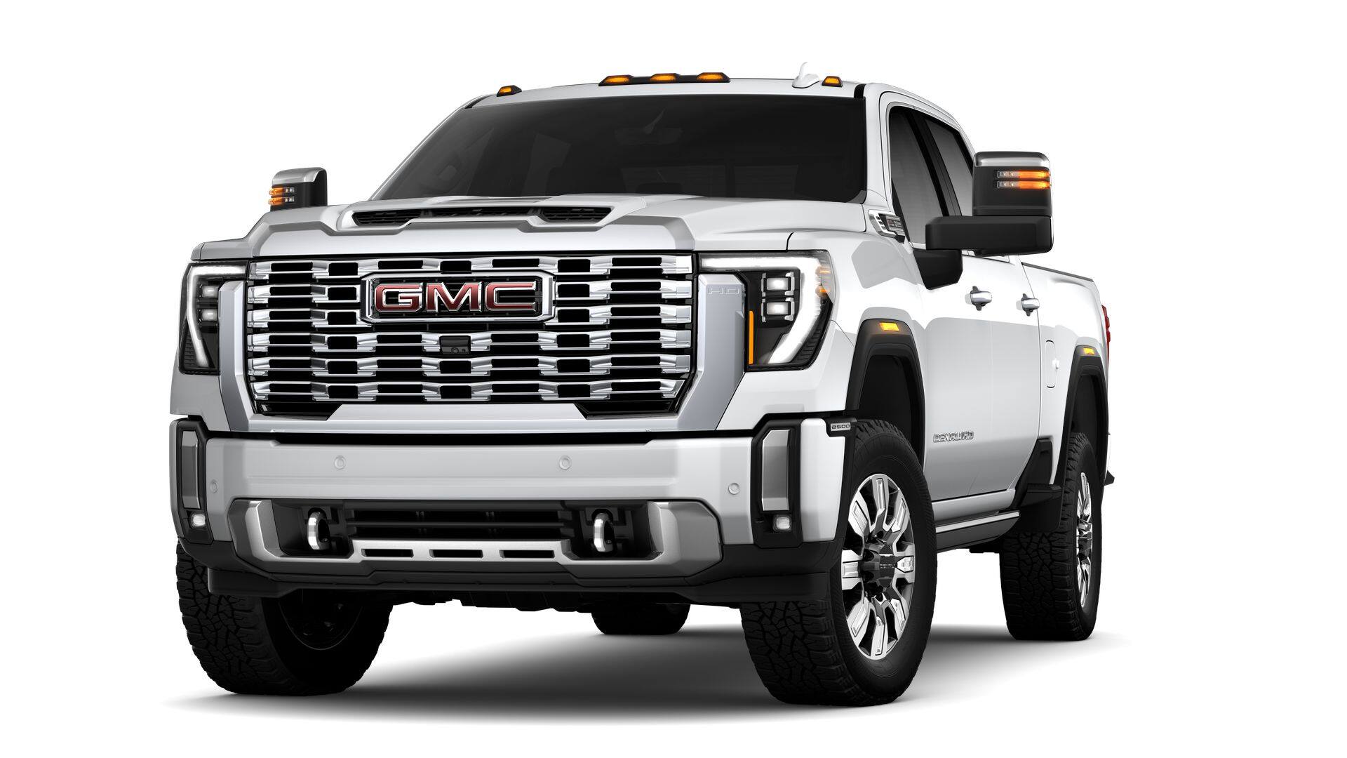 2026 GMC Sierra 2500 HD Denali in Summit White — front three-quarter view