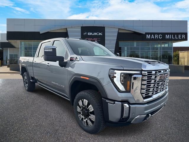 2026 GMC Sierra 2500 HD Denali in Sterling Metallic — front three-quarter view