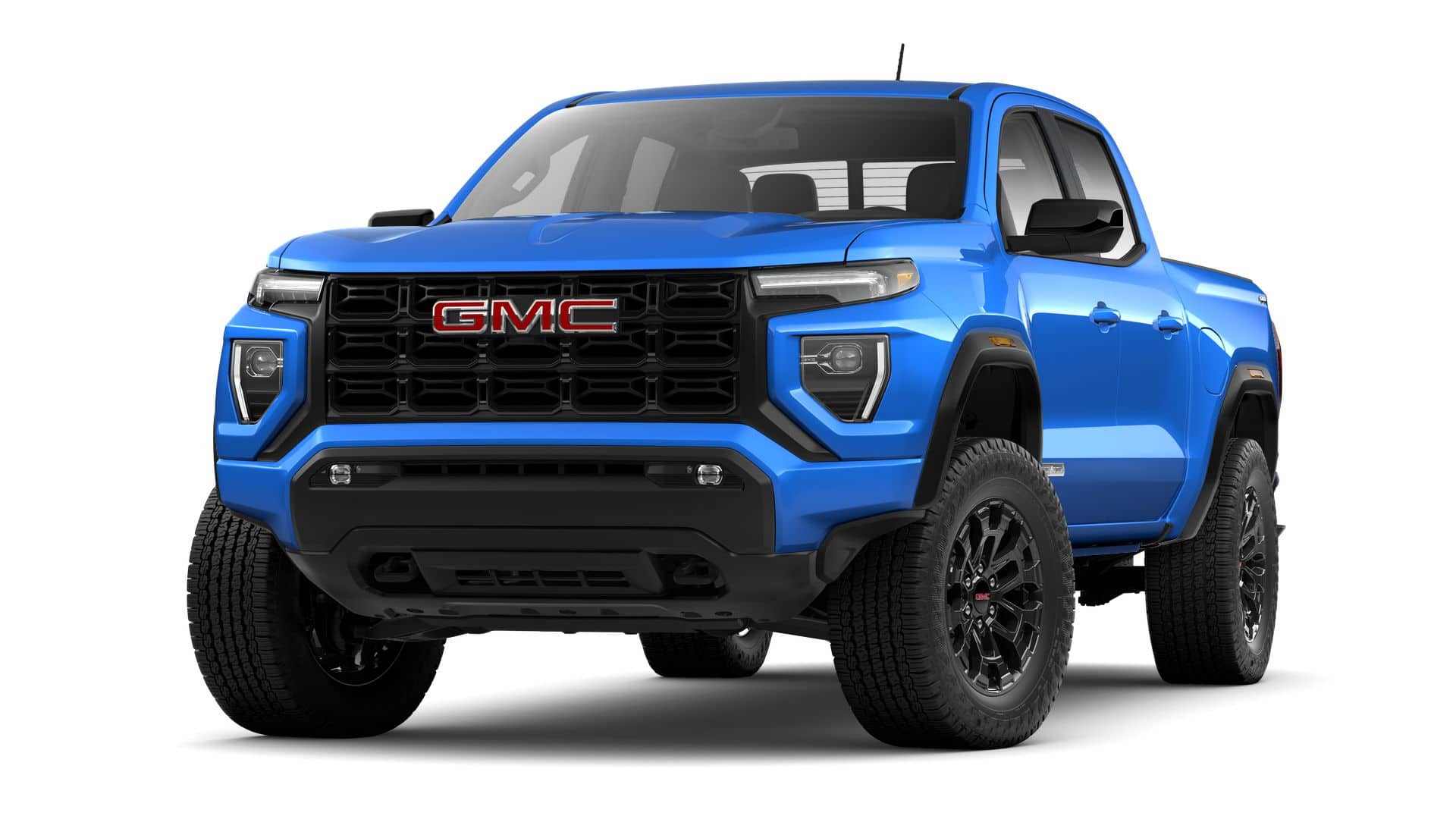 2026 GMC Canyon Elevation in Rapids Metallic — front three-quarter view