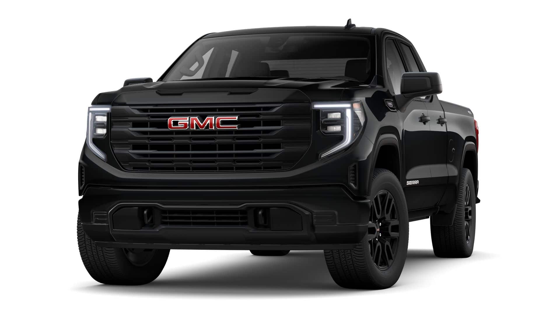 2026 GMC Sierra 1500 Pro in Onyx Black — front three-quarter view