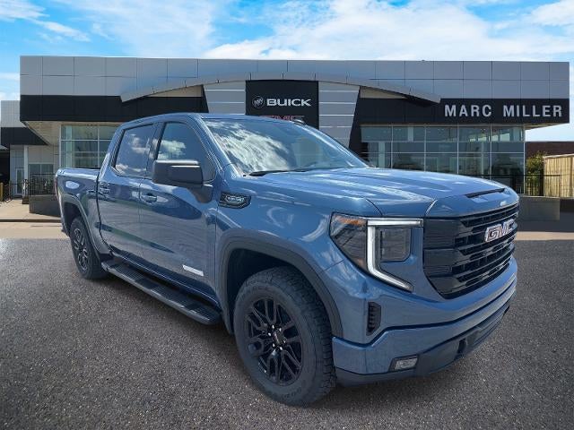 2026 GMC Sierra 1500 Elevation in Downpour Metallic — front three-quarter view