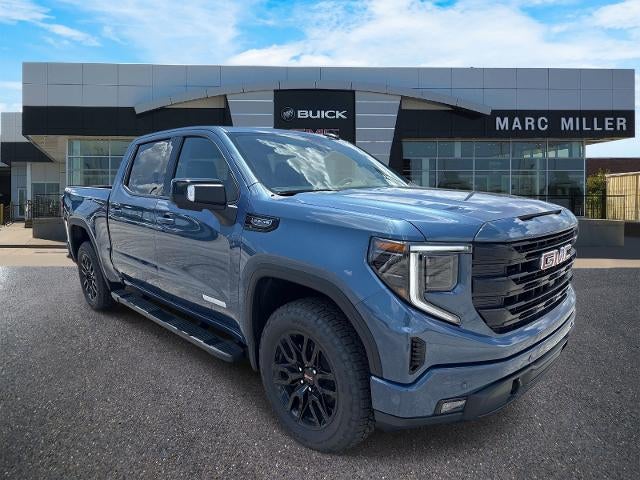 2026 GMC Sierra 1500 Elevation in Downpour Metallic — front three-quarter view