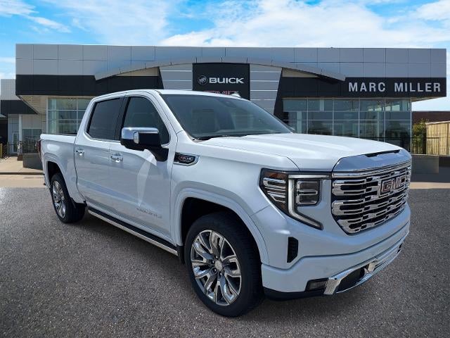2026 GMC Sierra 1500 Denali in Glacier White Tricoat — front three-quarter view