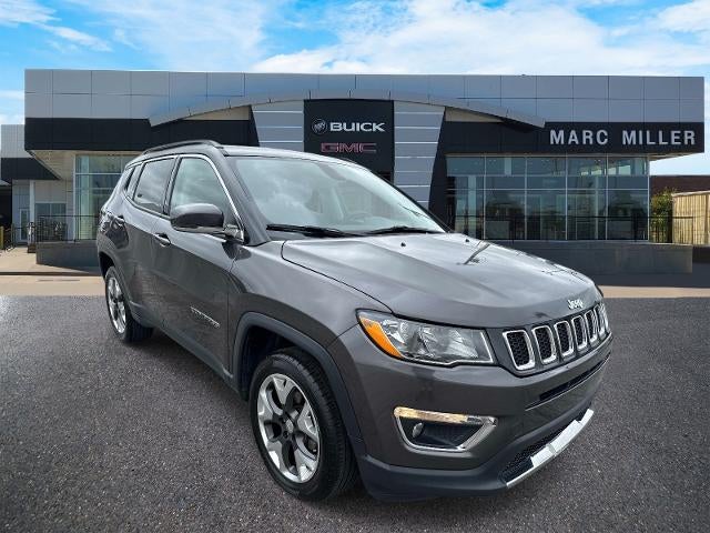 2018 Jeep Compass Limited in Granite Crystal M — front three-quarter view