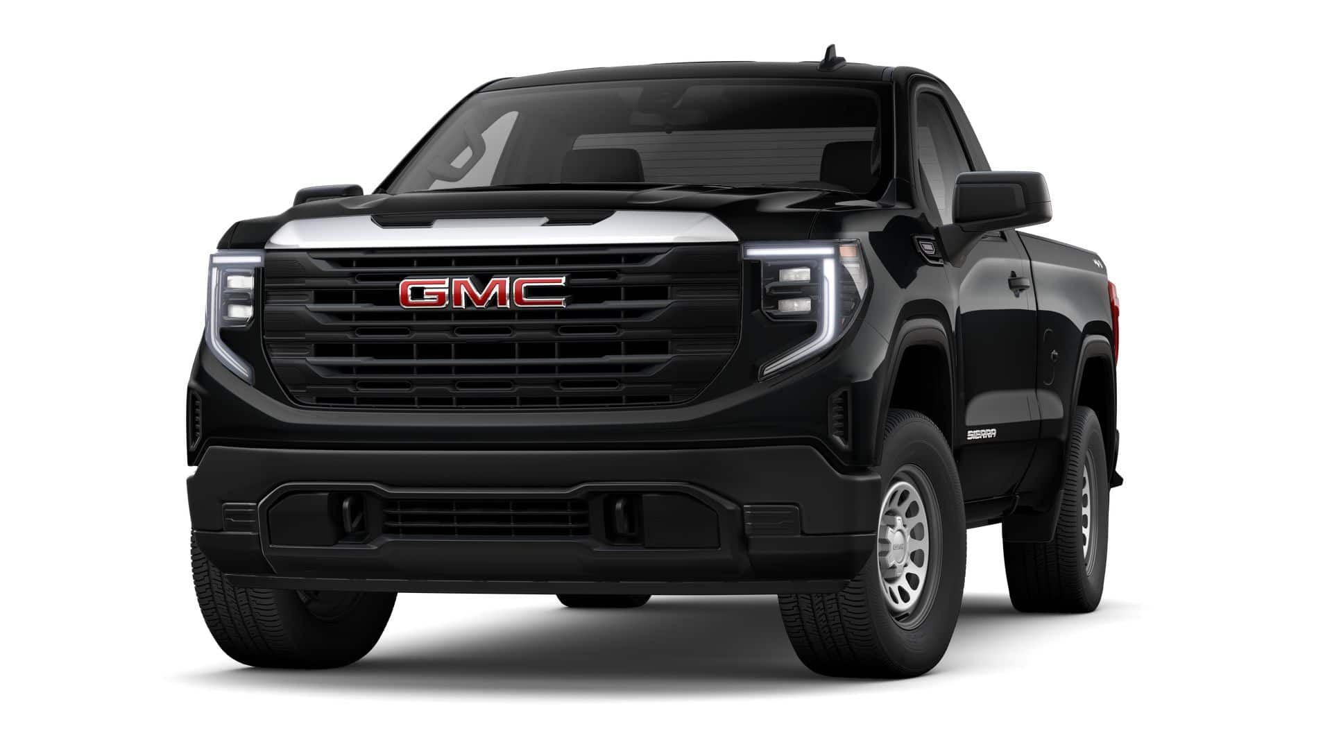 2026 GMC Sierra 1500 Pro in Onyx Black — front three-quarter view