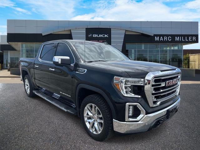2021 GMC Sierra 1500 SLT in Onyx Black — front three-quarter view