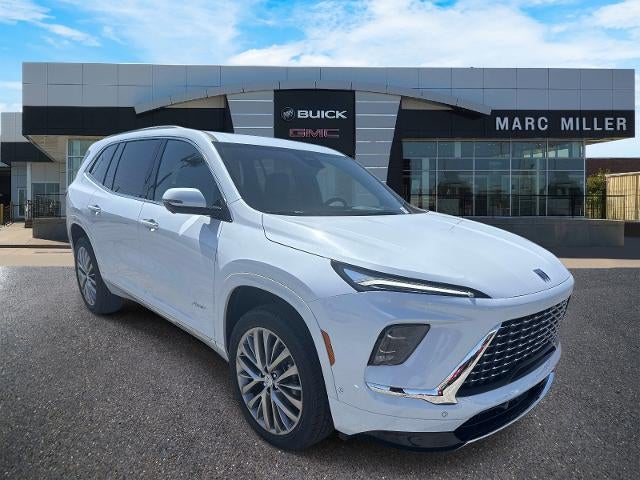 2026 Buick Enclave Avenir in Iridescent White Tricoat — front three-quarter view