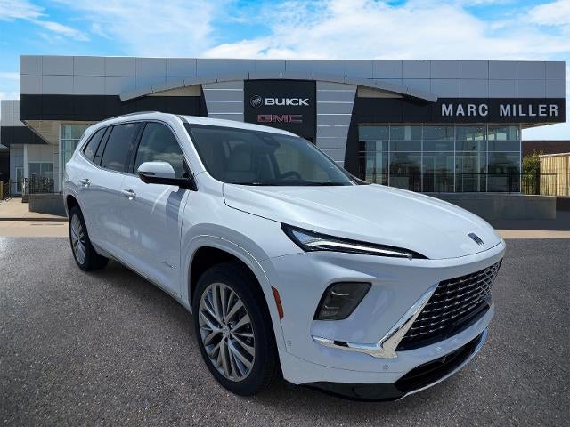 2026 Buick Enclave Avenir in Iridescent White Tricoat — front three-quarter view