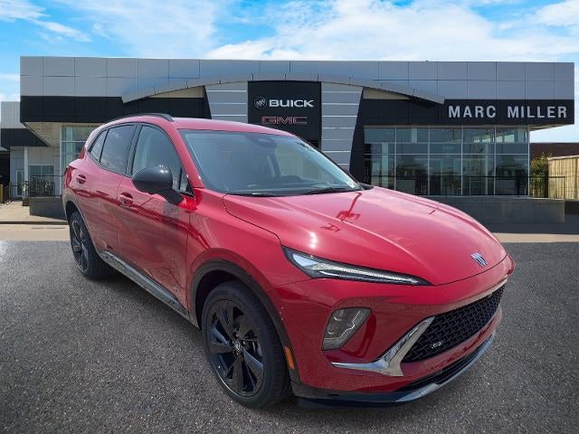2026 Buick Envision Sport Touring in Brilliant Red — front three-quarter view